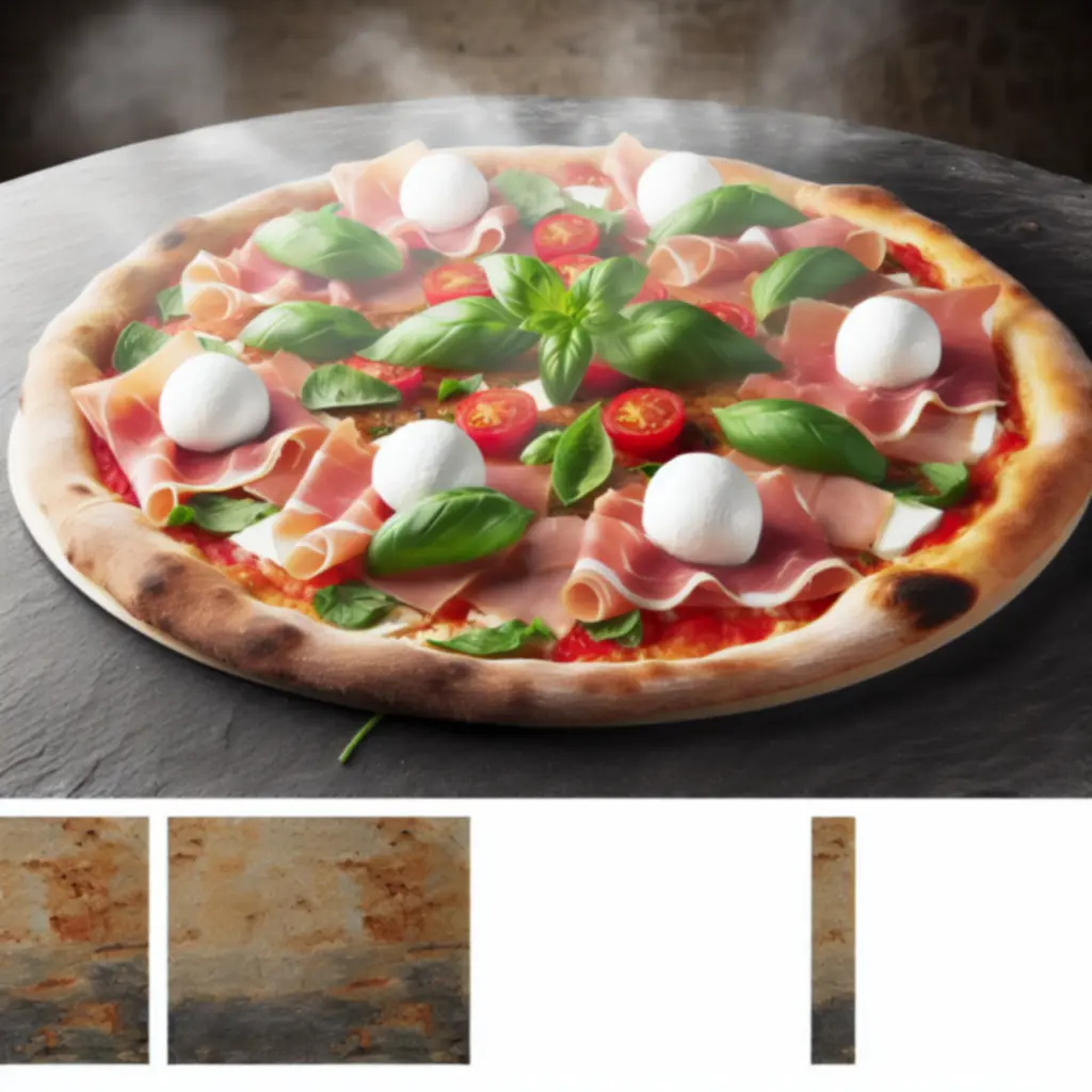 Prémium, autentikus olasz feltétekkel készült pizza közelről